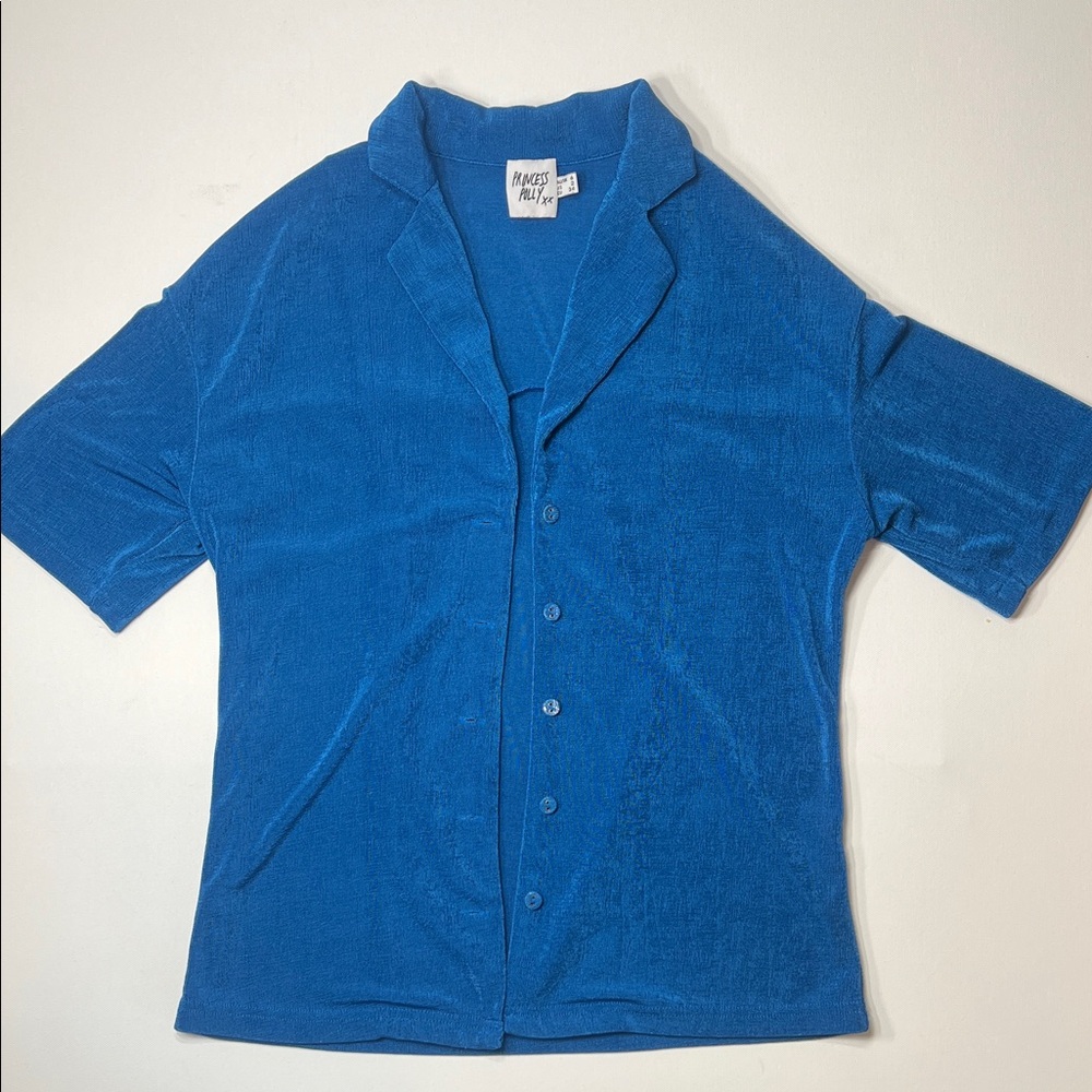 Princess Polly Bright Blue Button-Up Jacket